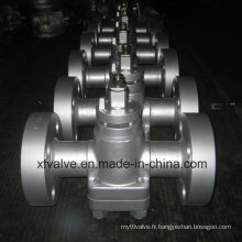 API599 Usage industriel Alloy Metal Seat Flange Plug Valve